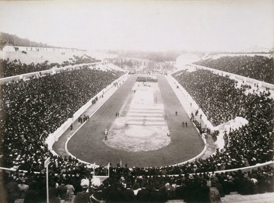 View of the first official Olympic Games in Athens, 1896 by English Photographer